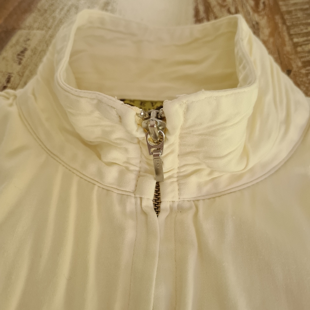 Review Vintage Ivory Long Sleeve Jacket Size 10 - Picture 9 of 14